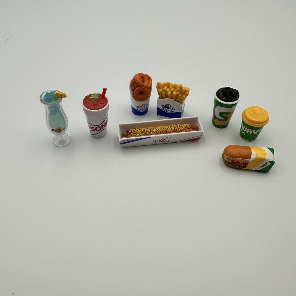 Zuru 5 Surprise Foodie Mini Brands Lot Sonic White Castle Subway Hard Rock Cafe